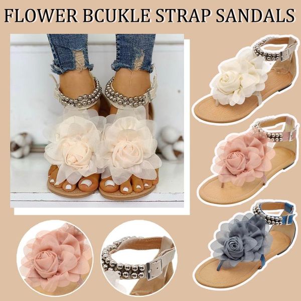 sandals summer women ladies fashion flat string bead bohemian style flower buckle strap breathable comfort beach shoes, Black 
sandals summer women ladies fashion flat string bead bohemian style flower buckle strap breathable comfort beach shoes, Black