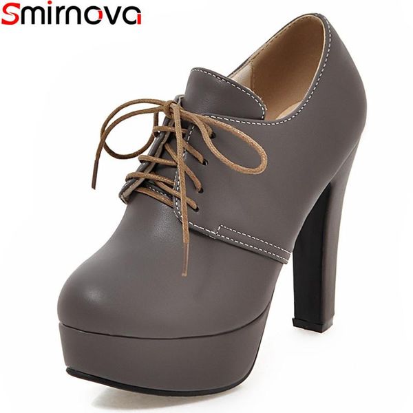 dress shoes smirnova plus size 33-44 2021 pu leather fashion lace up women pumps thick high heels round toe platform woman, Black
dress shoes smirnova plus size 33-44 2021 pu leather fashion lace up women pumps thick high heels round toe platform woman, Black