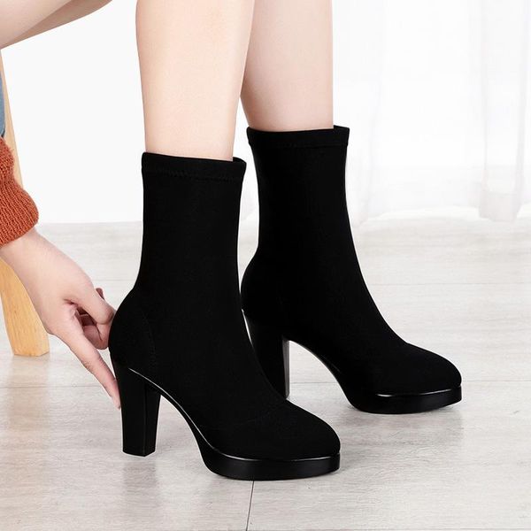 boots 2021 spring and autumn pointed net red thick withwaterproof platform socks in the tube elastic high heel, Black
boots 2021 spring and autumn pointed net red thick withwaterproof platform socks in the tube elastic high heel, Black
