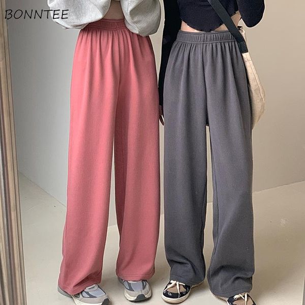 women's pants & capris casual women solid elastic high waist simple loose wide-leg all-match students korean style daily female trouser, Black;white
women's pants & capris casual women solid elastic high waist simple loose wide-leg all-match students korean style daily female trouser, Black;white