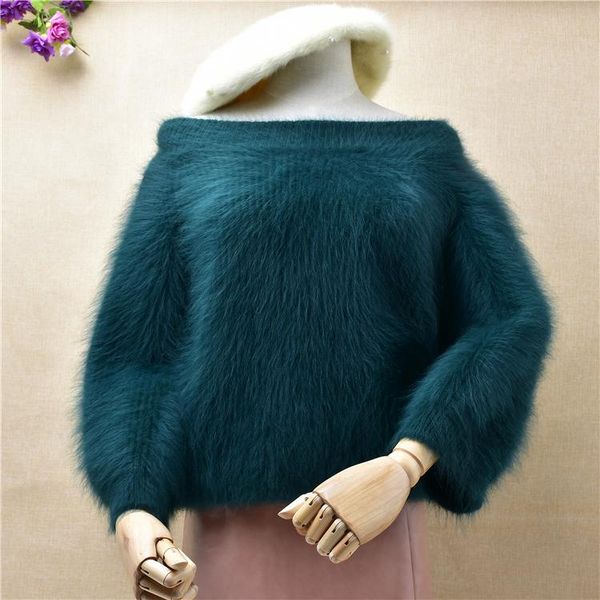 women's sweaters heavy thick female women hairy fuzzy mink cashmere slash neck seven puff sleeve loose pullover angora fur jumper swe, White;black
women's sweaters heavy thick female women hairy fuzzy mink cashmere slash neck seven puff sleeve loose pullover angora fur jumper swe, White;black