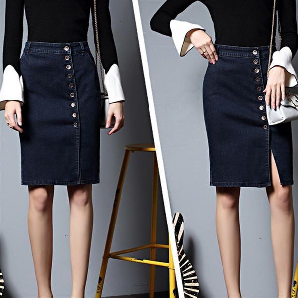 korean elastic waist s 6xl womens skirts denim large size front left pocket tassel jeans, Black
korean elastic waist s 6xl womens skirts denim large size front left pocket tassel jeans, Black