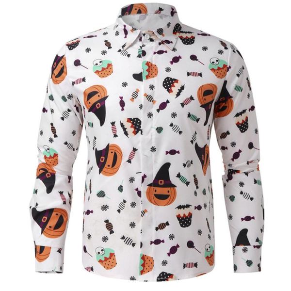 men's casual shirts social shirt fashion autumn halloween printed long sleeve blouse vintage clothes, White;black
men's casual shirts social shirt fashion autumn halloween printed long sleeve blouse vintage clothes, White;black