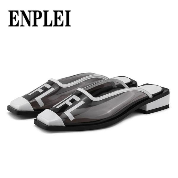 dress shoes enplei brand summer genuine leather+pvc fashion pumps square toe high heel luxury woman sandals casual mules, Black
dress shoes enplei brand summer genuine leather+pvc fashion pumps square toe high heel luxury woman sandals casual mules, Black
