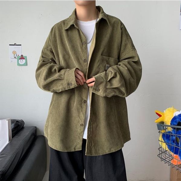 men's casual shirts corduroy men for clothing harajuku black shirt korean style long sleeve vintage clothes streetwear plus, White;black
men's casual shirts corduroy men for clothing harajuku black shirt korean style long sleeve vintage clothes streetwear plus, White;black