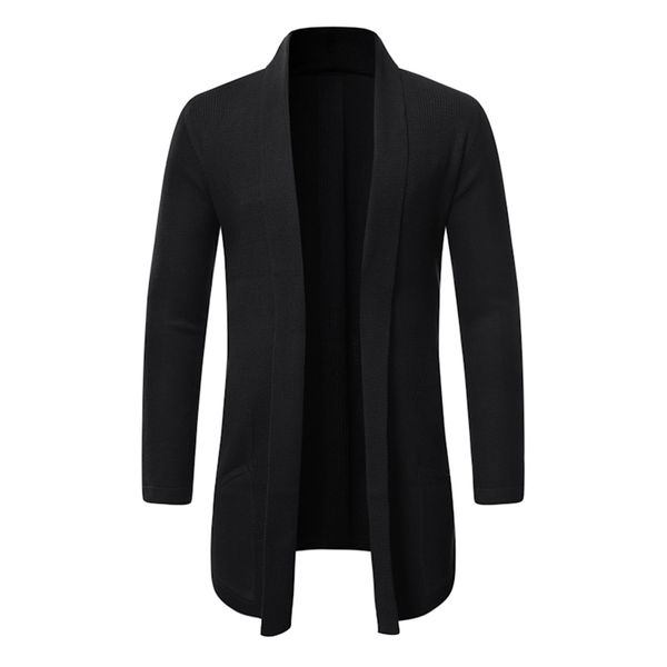 men long knit sweater jackets solid color coat autumn knitted 210812, White;black
men long knit sweater jackets solid color coat autumn knitted 210812, White;black