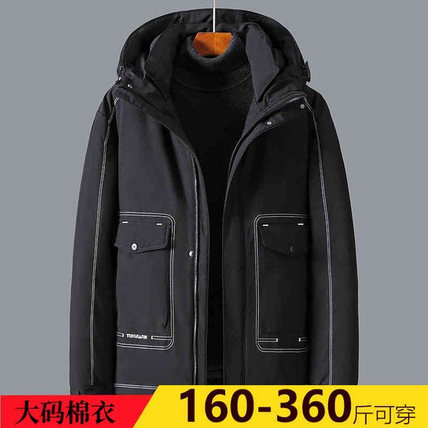 work new winter men's large size fattening leisure thickened coat brand fat cotton cloth, Black
work new winter men's large size fattening leisure thickened coat brand fat cotton cloth, Black
