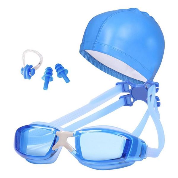 one set swim goggle swim caps set swimming goggles cap earplugs nose clip 4-piece no leaking anti fog uv protection
one set swim goggle swim caps set swimming goggles cap earplugs nose clip 4-piece no leaking anti fog uv protection