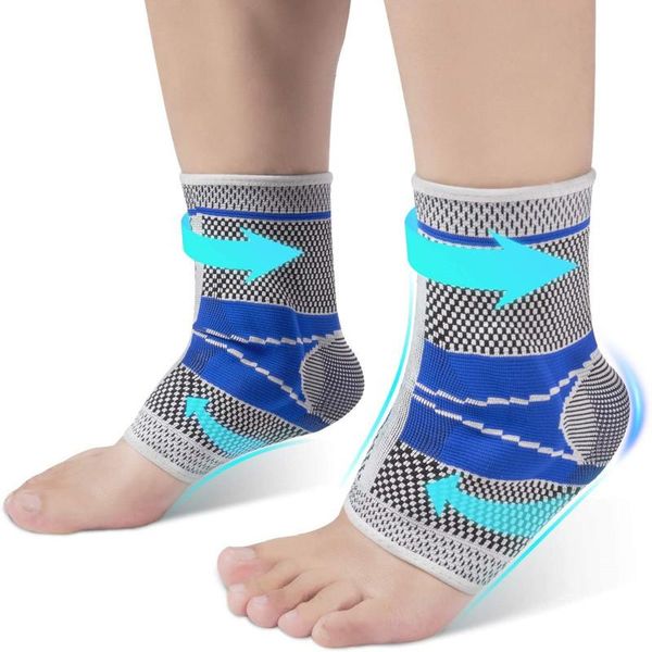 ankle support 1 pair compression sleeve with silicone gel brace strap for gym sports plantar fasciitis achilles tendonitis, Blue;black
ankle support 1 pair compression sleeve with silicone gel brace strap for gym sports plantar fasciitis achilles tendonitis, Blue;black