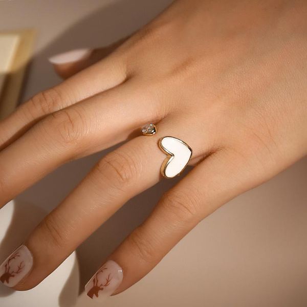 wedding rings holy white loving heart open women's ring romantic valentine gift adjustable girl hand accessories 2021 jewelry, Slivery;golden
wedding rings holy white loving heart open women's ring romantic valentine gift adjustable girl hand accessories 2021 jewelry, Slivery;golden