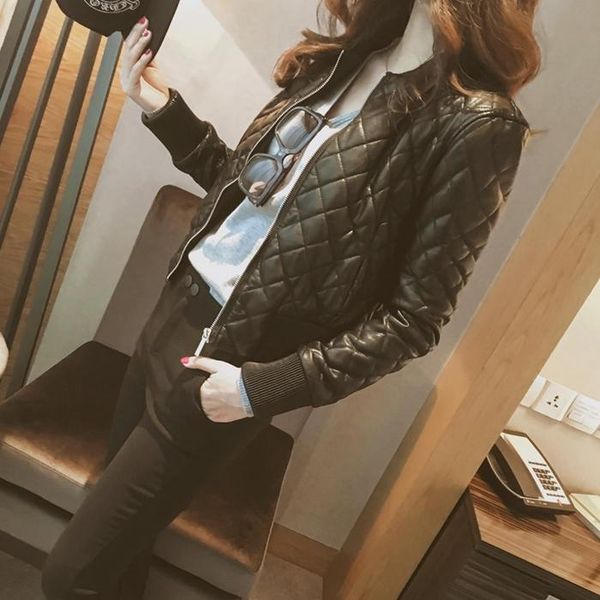 women's leather & faux jacket autumn winter women clothes 2021 korean parka short coat female jackets jaqueta de couro my, Black
women's leather & faux jacket autumn winter women clothes 2021 korean parka short coat female jackets jaqueta de couro my, Black