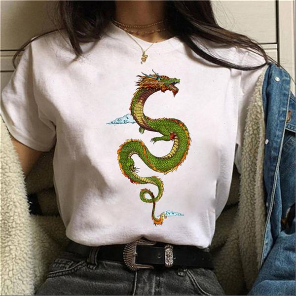 fashion chinese women character dragon print t shirt casual plus size tshirt femme streetwear summer tee, White
fashion chinese women character dragon print t shirt casual plus size tshirt femme streetwear summer tee, White