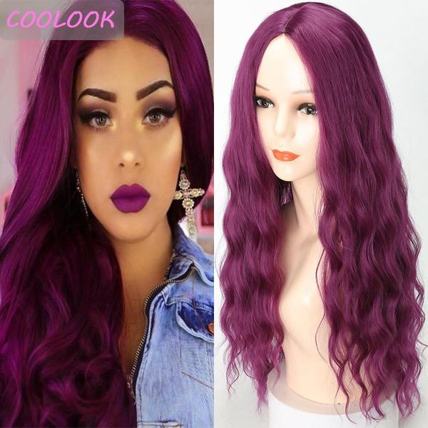 synthetic wigs purple body wave for black women ombre water wig middle part 20 inch long wavy cosplay false hair
synthetic wigs purple body wave for black women ombre water wig middle part 20 inch long wavy cosplay false hair