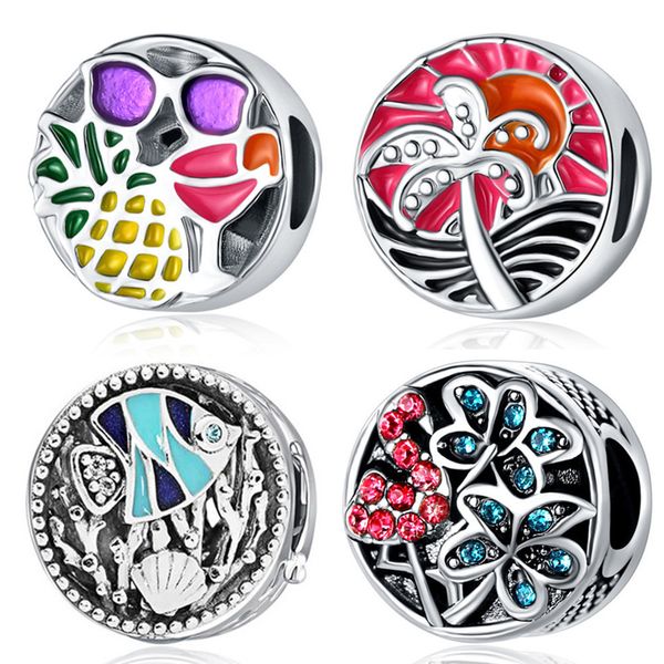 1pcs pineapple coconut flower fish pendant diy beads adapting to original pandora charm bracelet ladies jewelry making gift, Silver
1pcs pineapple coconut flower fish pendant diy beads adapting to original pandora charm bracelet ladies jewelry making gift, Silver