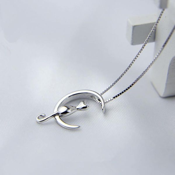 pendant necklaces lovely moon cat necklace luxury charms party girl friend gift, Silver
pendant necklaces lovely moon cat necklace luxury charms party girl friend gift, Silver