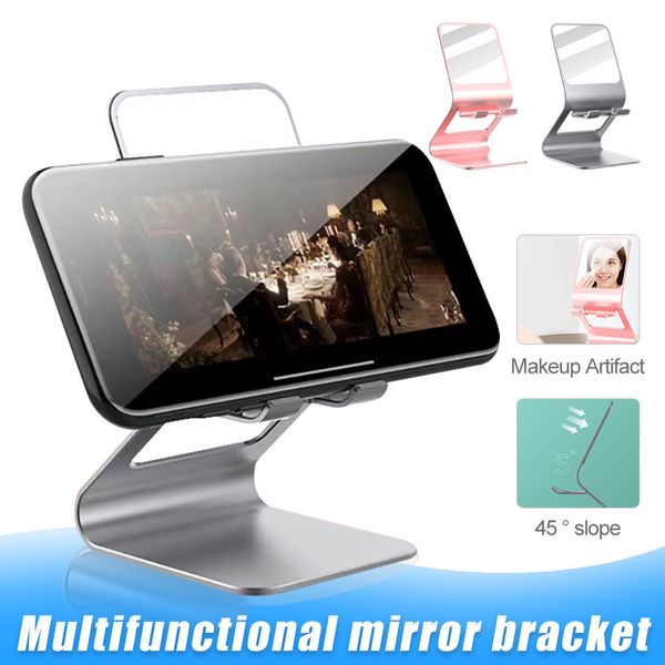 2 in 1 make up mirror alloy deskphone holder compatible with andriod phone for iphone 11 pro max xs 7/8 samsung s20 have retail box
2 in 1 make up mirror alloy deskphone holder compatible with andriod phone for iphone 11 pro max xs 7/8 samsung s20 have retail box