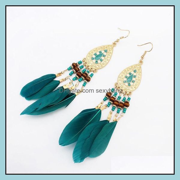 charm jewelryfashion jewelry female retro ethnic style water tassel feather long aessories handmade earrings drop delivery 2021 vxxzu, Golden
charm jewelryfashion jewelry female retro ethnic style water tassel feather long aessories handmade earrings drop delivery 2021 vxxzu, Golden
