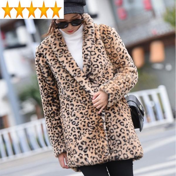women's fur & faux korean coat women leopard print long jacket autumn winter 2021 coats jackets leopardo mujer kj979, Black
women's fur & faux korean coat women leopard print long jacket autumn winter 2021 coats jackets leopardo mujer kj979, Black