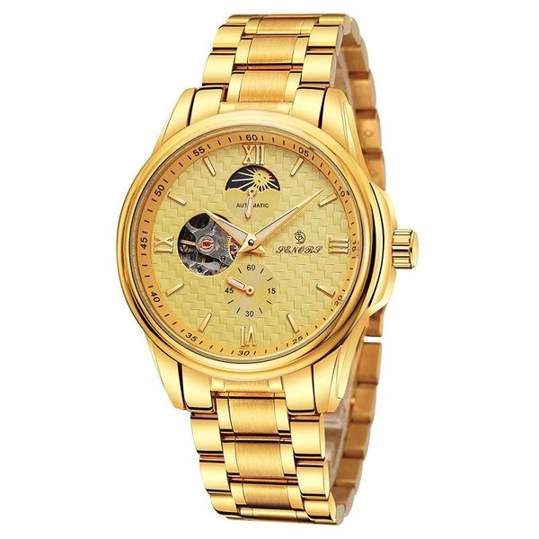 wristwatches all gold plate watches mechanical automatic watch men tourbillon sport clock casual business moon wrist relojes hombre, Slivery;brown
wristwatches all gold plate watches mechanical automatic watch men tourbillon sport clock casual business moon wrist relojes hombre, Slivery;brown