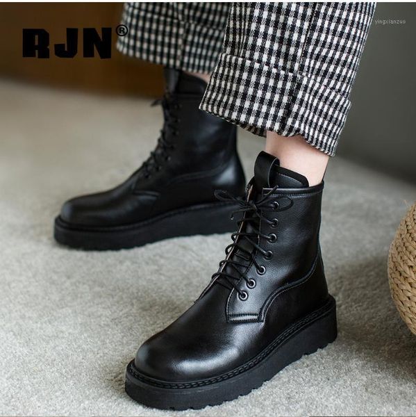 boots rjn casual ankle round toe breathable genuine leather lace-up women shoes anti-skid platform ro1761, Black
boots rjn casual ankle round toe breathable genuine leather lace-up women shoes anti-skid platform ro1761, Black