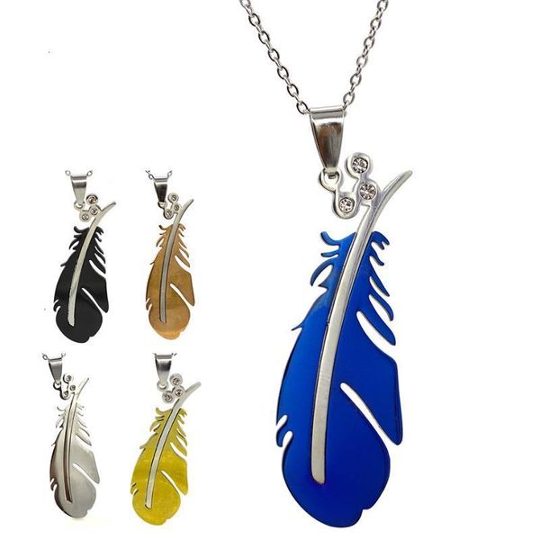 5 colors in classical design stainless steel leaf pendant feather choker necklace for women and men, Golden;silver
5 colors in classical design stainless steel leaf pendant feather choker necklace for women and men, Golden;silver