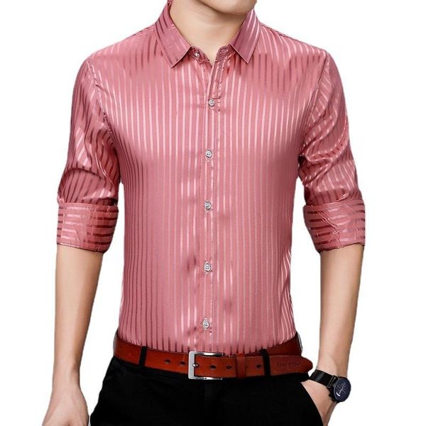 men's casual shirts men luxury striped dress long sleeve wedding shirt white pink slim fit camisas homme, White;black
men's casual shirts men luxury striped dress long sleeve wedding shirt white pink slim fit camisas homme, White;black
