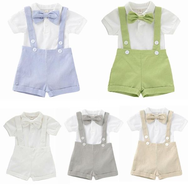 clothing sets baby boys gentleman outfits suits infant short sleeve romper with bow tie and overalls bib pants wedding baptism set, White
clothing sets baby boys gentleman outfits suits infant short sleeve romper with bow tie and overalls bib pants wedding baptism set, White