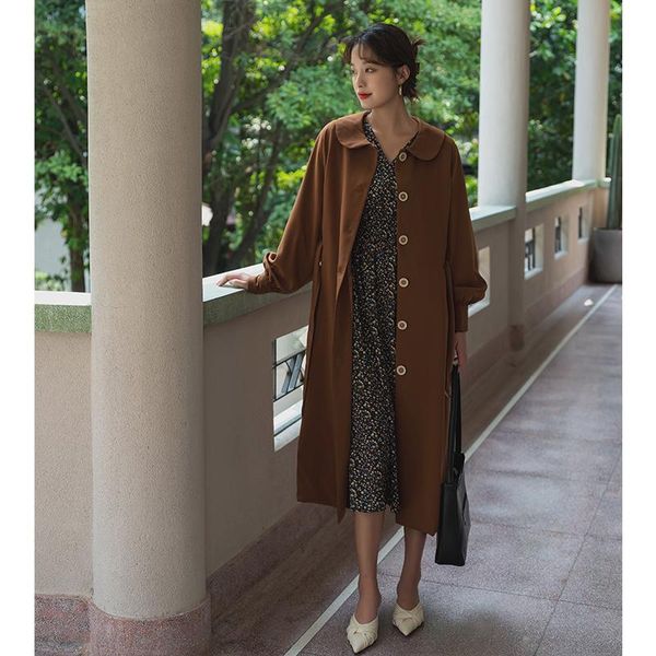 women's trench coats original design will wind restoring ancient ways is the color of camel's hair loose belt long coat, Tan;black
women's trench coats original design will wind restoring ancient ways is the color of camel's hair loose belt long coat, Tan;black