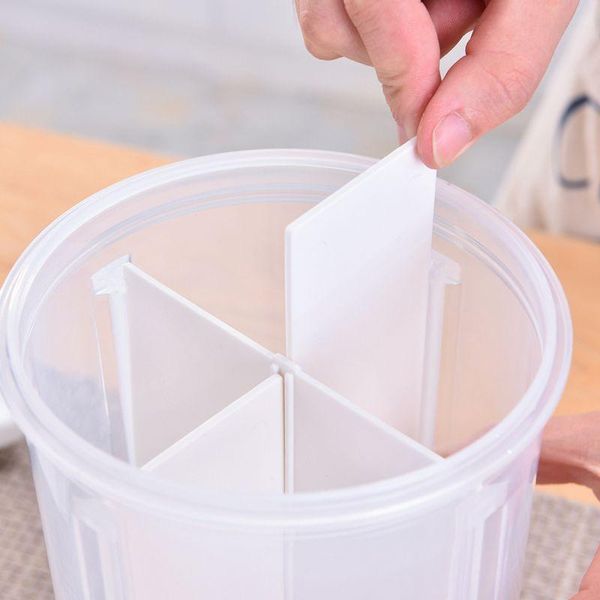 storage bottles & jars plastic food box dried grains tank container with pour lids built-in compartment for kitchen accesories n 
storage bottles & jars plastic food box dried grains tank container with pour lids built-in compartment for kitchen accesories n