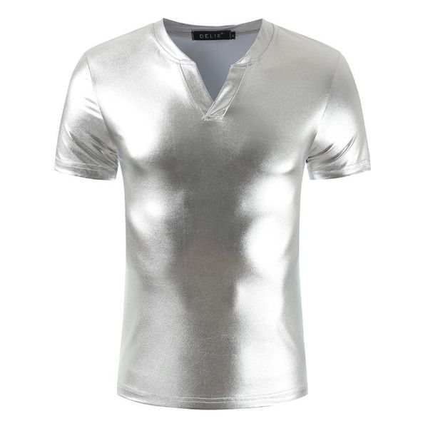 men's casual shirts european short sleeve bright face t-shirt v-neck summer nightclub t, White;black
men's casual shirts european short sleeve bright face t-shirt v-neck summer nightclub t, White;black