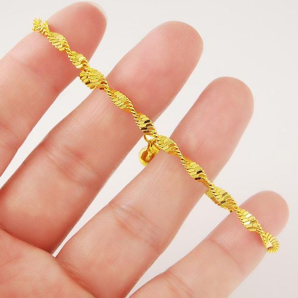 charm bracelets 19cm long fashion jewelry 24k yellow gold plating women water-wave chain & bangles luxury lucky lovers, Golden;silver
charm bracelets 19cm long fashion jewelry 24k yellow gold plating women water-wave chain & bangles luxury lucky lovers, Golden;silver