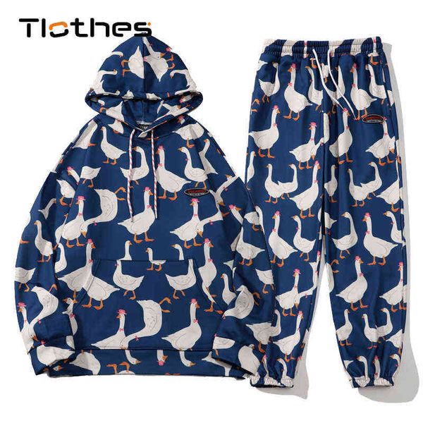 fashion animals goose print hooded hoodie + sweat pants set men hip-hop pattern hoodies mens loose tracksuit mens joggers set g1217, Gray
fashion animals goose print hooded hoodie + sweat pants set men hip-hop pattern hoodies mens loose tracksuit mens joggers set g1217, Gray