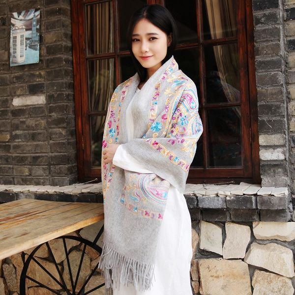 scarves bandana from india winter 200*70 nepal high-end shawls and embroidery wool scarf women, Blue;gray
scarves bandana from india winter 200*70 nepal high-end shawls and embroidery wool scarf women, Blue;gray