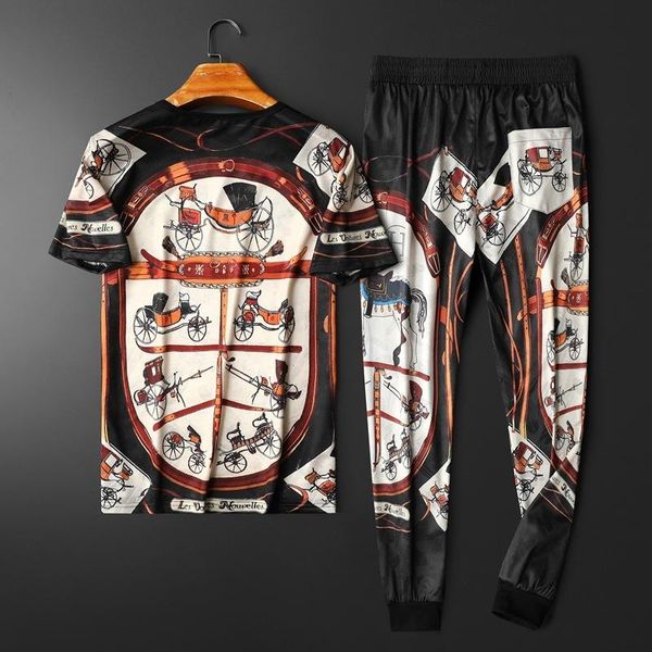 men's tracksuits 2021 summer casual sports suit short-sleeved t-shirt trendy two-piece, Gray
men's tracksuits 2021 summer casual sports suit short-sleeved t-shirt trendy two-piece, Gray