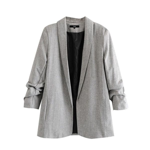women's suits & blazers women fashion office wear blazer coat vintage notched collar belted long sleeve female outerwear chic loose sw, White;black
women's suits & blazers women fashion office wear blazer coat vintage notched collar belted long sleeve female outerwear chic loose sw, White;black