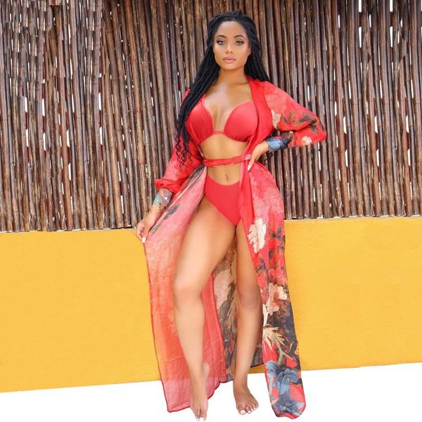women's swimwear 3pcs super push up high waisted bikini set and chiffon swimsuit cover floral printed sashes women beachwear, White;black
women's swimwear 3pcs super push up high waisted bikini set and chiffon swimsuit cover floral printed sashes women beachwear, White;black