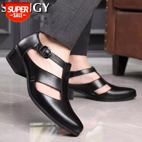 new summer sandals mens pu leather buckle hollow breathble high heels mens shoes casual rome style trendy shoes for men zapatos #3b7x, Black
new summer sandals mens pu leather buckle hollow breathble high heels mens shoes casual rome style trendy shoes for men zapatos #3b7x, Black