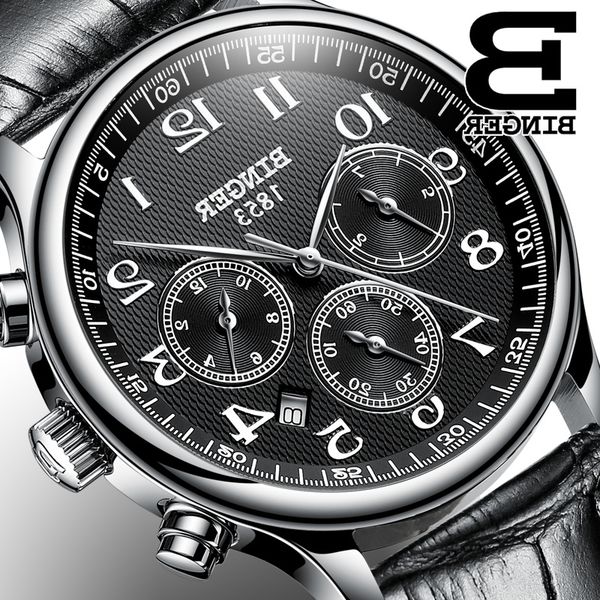 men's binger brand luxury automatic watch men fashion casual dive 30m date clcok business wrist watches reloj hombre, Slivery;brown
men's binger brand luxury automatic watch men fashion casual dive 30m date clcok business wrist watches reloj hombre, Slivery;brown