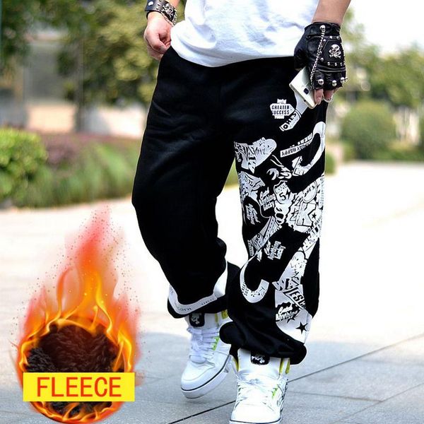 men's pants winter warm fleece loose baggy street dance harem brand hip hop joggers men sweatpants male printed trousers plus size, Black
men's pants winter warm fleece loose baggy street dance harem brand hip hop joggers men sweatpants male printed trousers plus size, Black