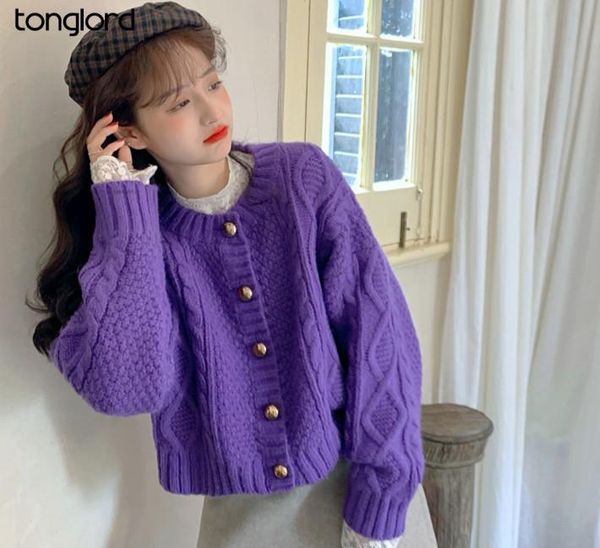 women's knits & tees tonglord 2021 autumn fashion jacket women retro twist blouse short wild loose long-sleeved sweater cardigan single, White
women's knits & tees tonglord 2021 autumn fashion jacket women retro twist blouse short wild loose long-sleeved sweater cardigan single, White