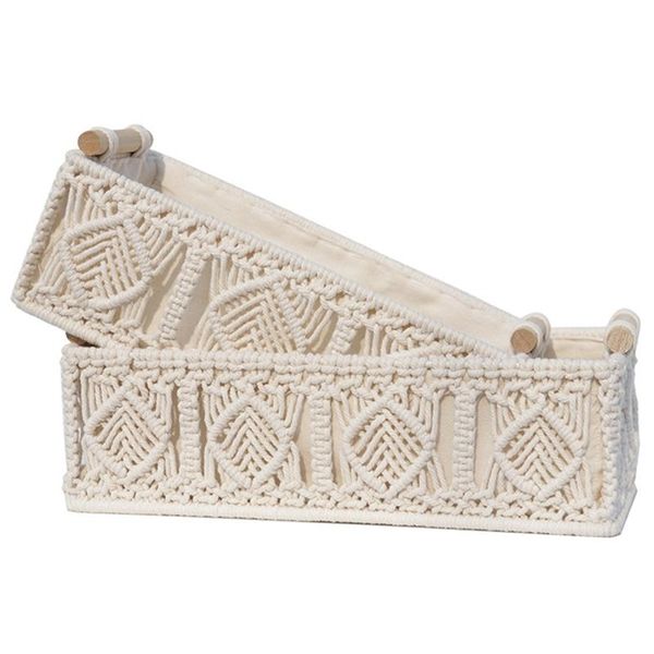 tissue boxes & napkins 2pcs bohemian woven cotton rope storage basket multifunctional box kitchen living room bathroom retro decoration
tissue boxes & napkins 2pcs bohemian woven cotton rope storage basket multifunctional box kitchen living room bathroom retro decoration