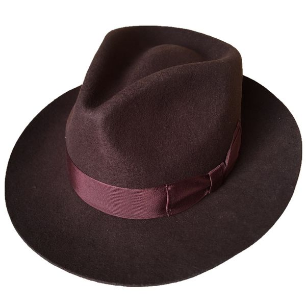 2021 new classic brown wool men's fur felt fedora gangsters hipsters hat cb9f, Blue;gray
2021 new classic brown wool men's fur felt fedora gangsters hipsters hat cb9f, Blue;gray