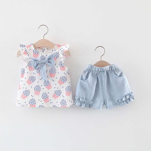 girls' suit children's shorts two piece foreign style baby girl summer wear, White
girls' suit children's shorts two piece foreign style baby girl summer wear, White