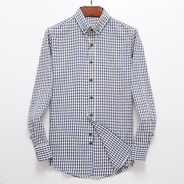 men's casual shirts homme gan plaid 100%cotton camisa masculina men long sleeve dress hombre chemises street wear, White;black
men's casual shirts homme gan plaid 100%cotton camisa masculina men long sleeve dress hombre chemises street wear, White;black