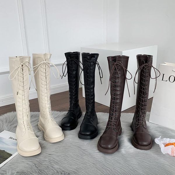 women 's boots 2021 spring new platform plus short-height high below the knee long boots slimming, Black
women 's boots 2021 spring new platform plus short-height high below the knee long boots slimming, Black