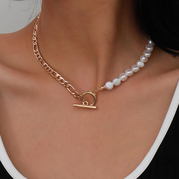 chokers gothic baroque asymmetrical imitation pearl paper clip hasp chain chunky women minimalist round lasso short necklace jewelry, Golden;silver
chokers gothic baroque asymmetrical imitation pearl paper clip hasp chain chunky women minimalist round lasso short necklace jewelry, Golden;silver
