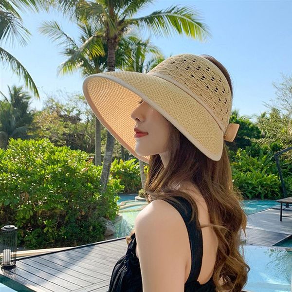 wide brim hats woman sun female bowknot visor caps hand made straw summer cap casual shade hat empty girls beach, Blue;gray
wide brim hats woman sun female bowknot visor caps hand made straw summer cap casual shade hat empty girls beach, Blue;gray