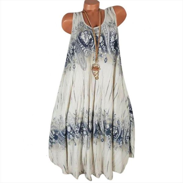 summer plus size flower print womens dresses sleeveless round neck loose shift robe femme clothing, Black;gray
summer plus size flower print womens dresses sleeveless round neck loose shift robe femme clothing, Black;gray