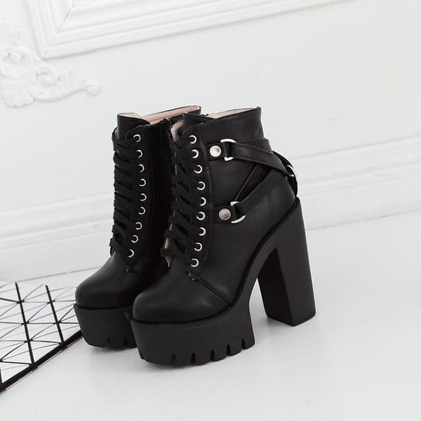 boots fashion black women heel spring autumn lace-up soft leather platform shoes woman party ankle high heels punk
boots fashion black women heel spring autumn lace-up soft leather platform shoes woman party ankle high heels punk