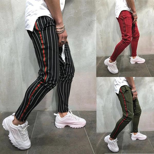 men's pants 2021 summer trousers spring fashion trend vertical stripes binding feet jogger leisure sports, Black
men's pants 2021 summer trousers spring fashion trend vertical stripes binding feet jogger leisure sports, Black